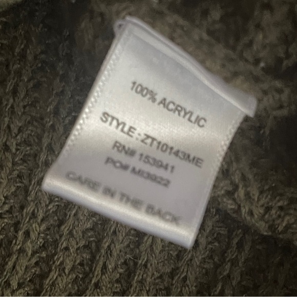 Juniper Maternity Green Knit Back Button Sweater Women's Large - Picture 6 of 6